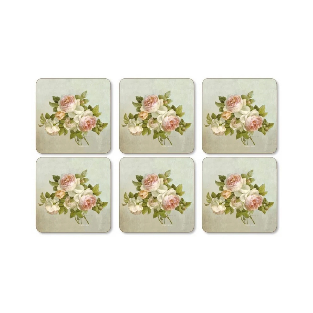 Antique Roses Coasters - Set of 6
