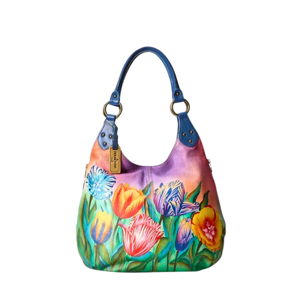 Anuschka Turkish Tulips - Large Shoulder Hobo