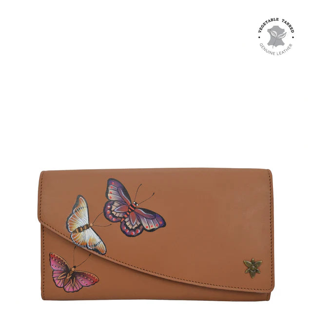 Anuschka Butterflies Honey - Accordion Flap Wallet