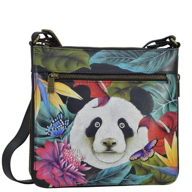 Anuschka Happy Panda - Expandable Travel Crossbody