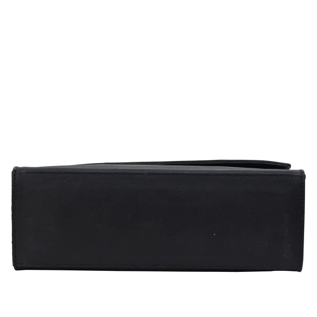 Anuschka Hummingbird Black - Flap Messenger Crossbody