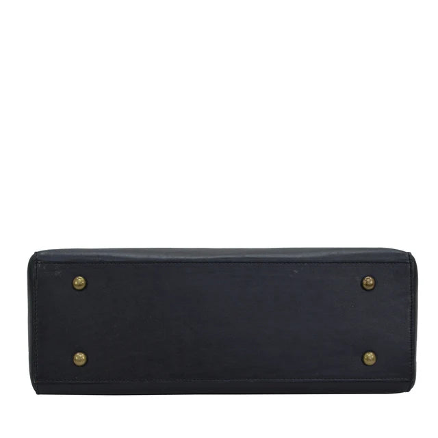 Anuschka Hummingbird Black - Wide Organizer Satchel