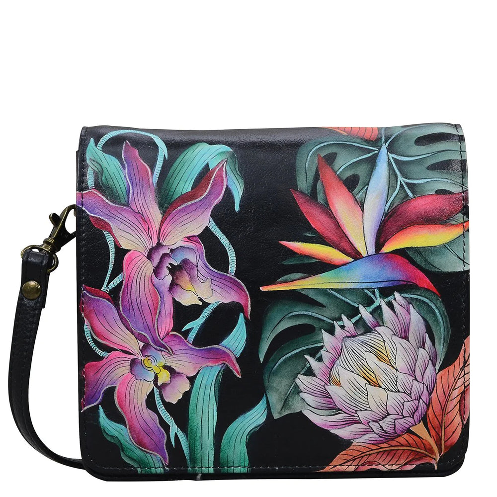 Anuschka Island Escape Black - Small Messenger Bag