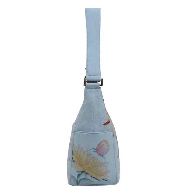 Anuschka Rainbow Birds - Classic Hobo With Side Pockets