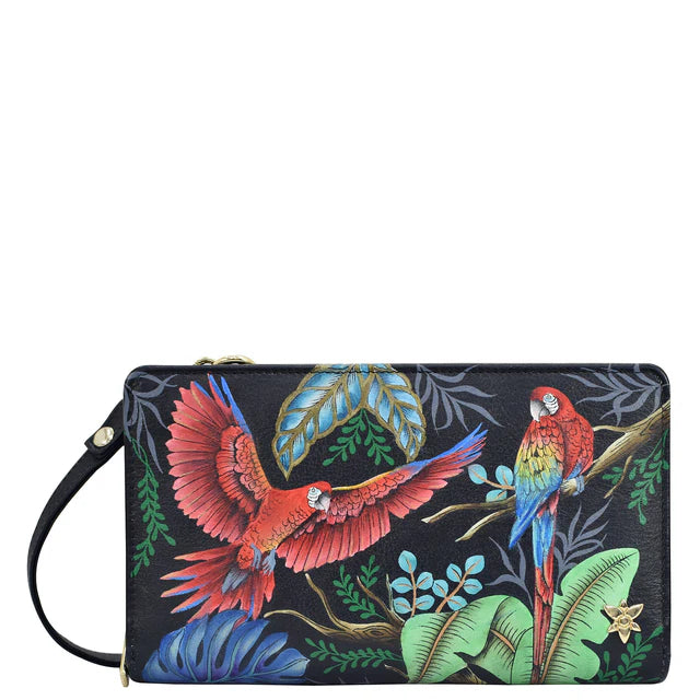 Anuschka Rainforest Beauties - Crossbody Organizer Wallet
