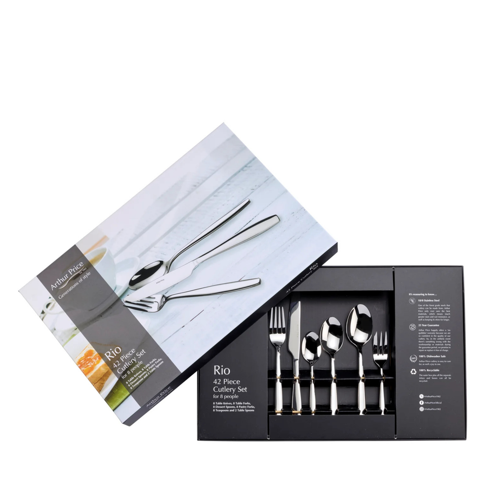 Arthur Price Rio 42 Piece Flatware Set