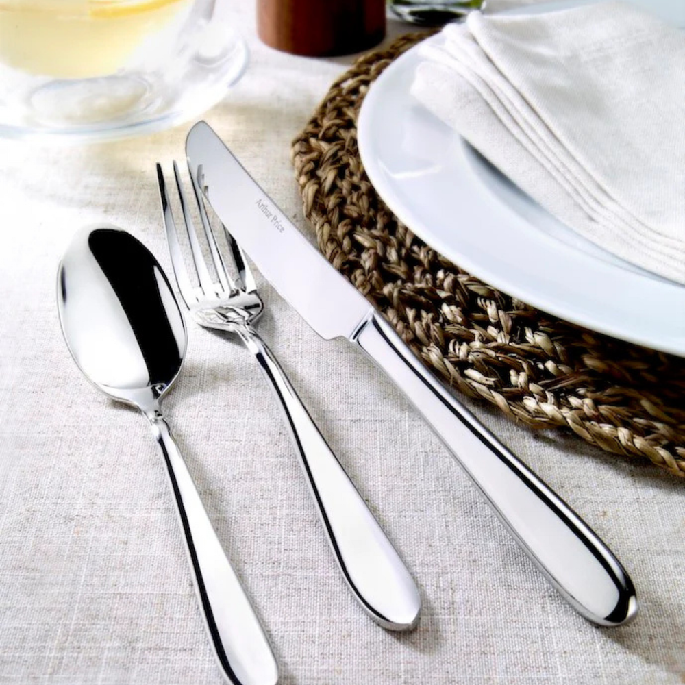 Arthur Price Willow 76 Piece Flatware Set with Pastry Forks