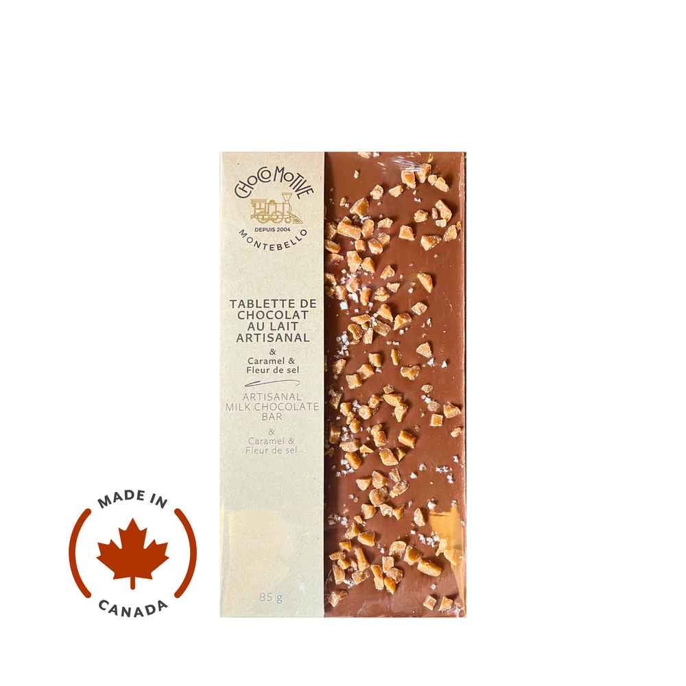 Artisanal Milk Chocolate Caramel & Fleur de Sel Bar 85g