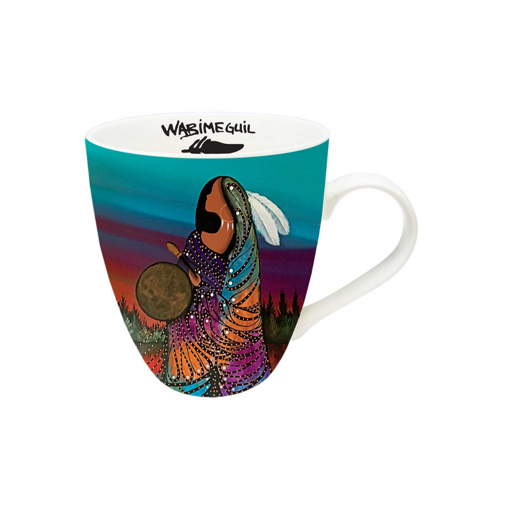 Indigenous Art Mug Aurora Drummer