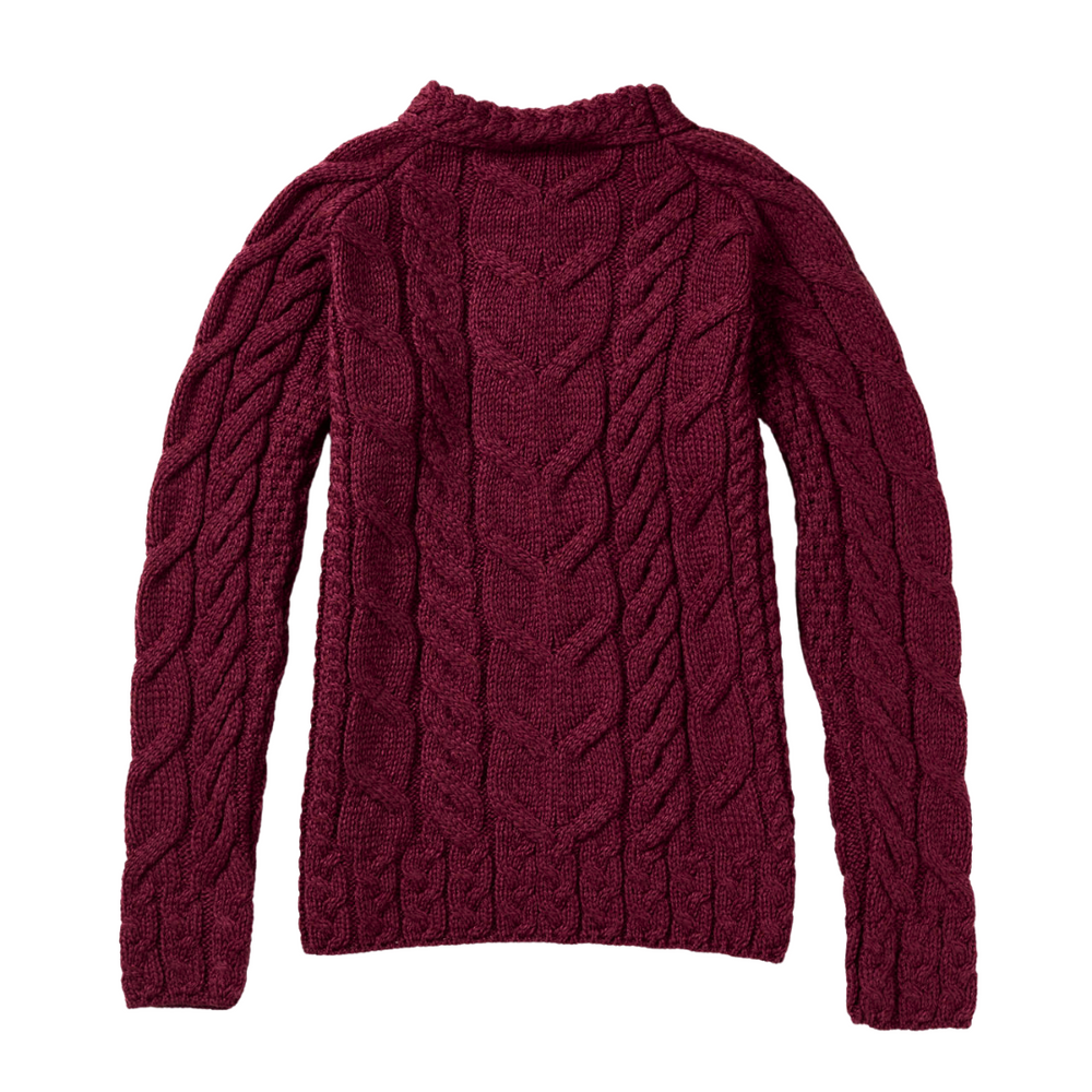 Aran Wool Supersoft Raglan Pullover - Jam