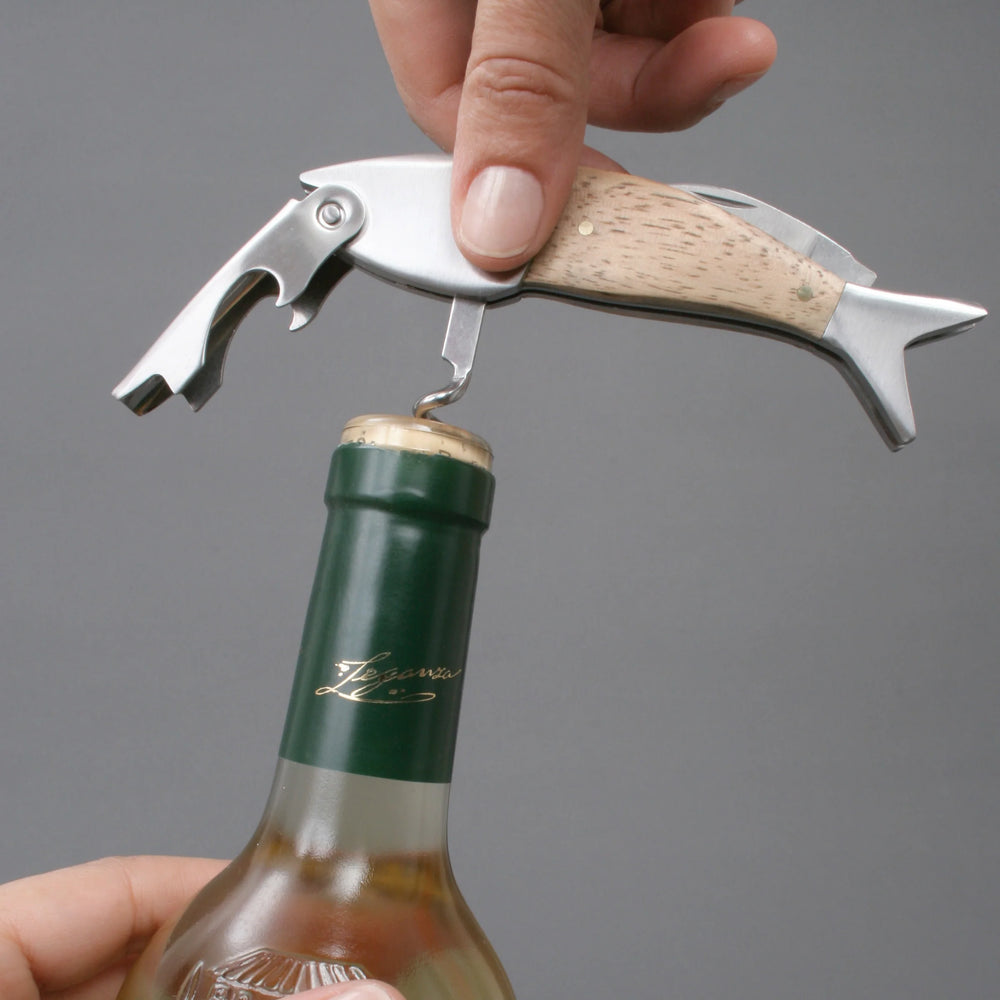 KIKK - Light Wood Fish Corkscrew