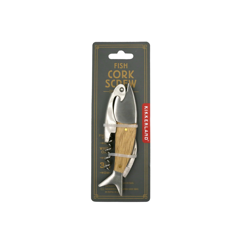 KIKK - Light Wood Fish Corkscrew