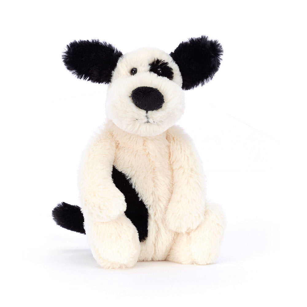 Jellycat - Bashful Black & Cream Puppy (Little)