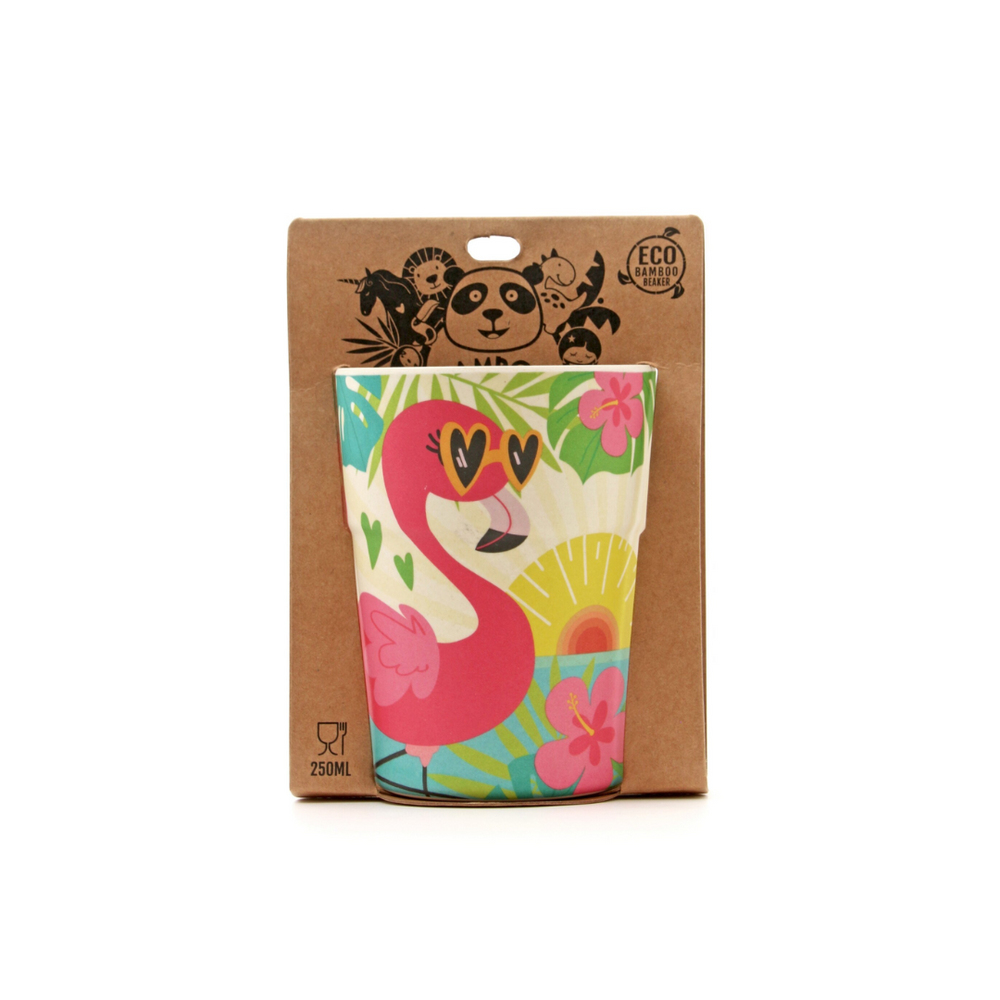 The Cutest Children's Bamboo Beaker Flamingo