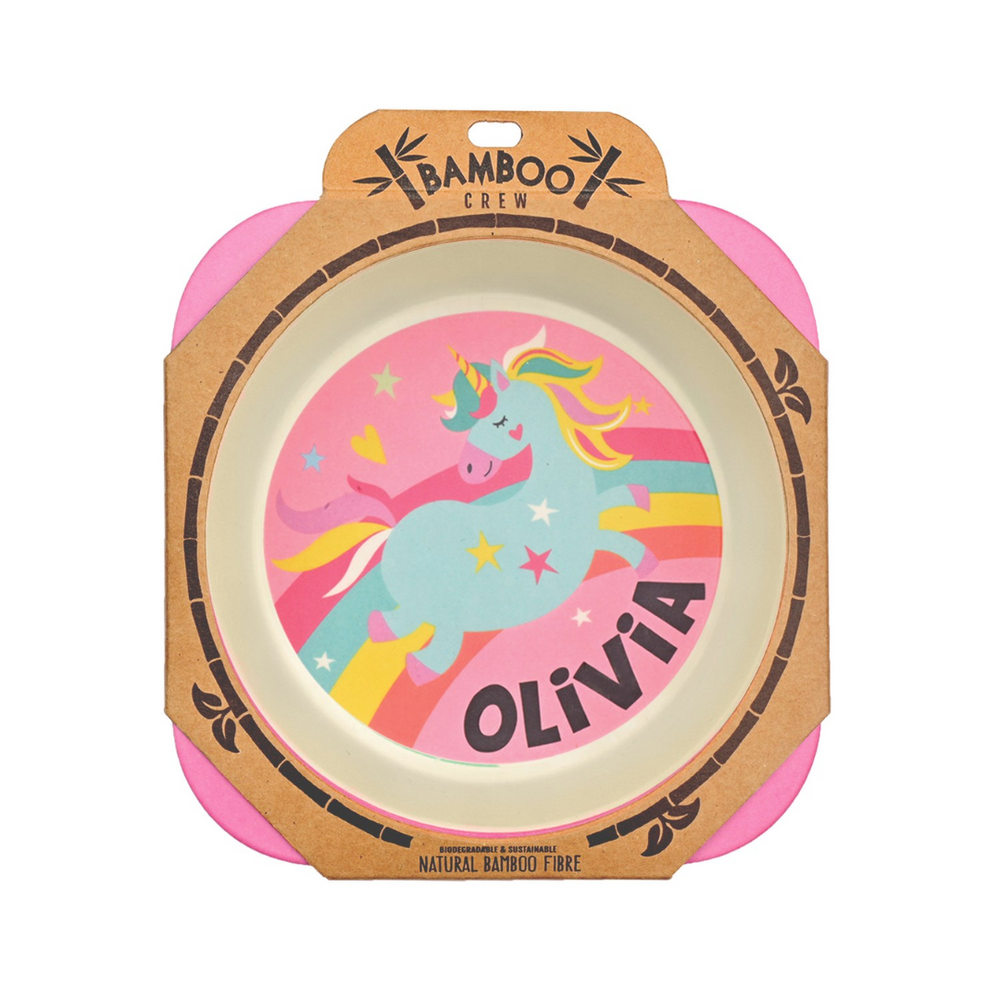 The Cutest Children's Bamboo Bowl Olivia