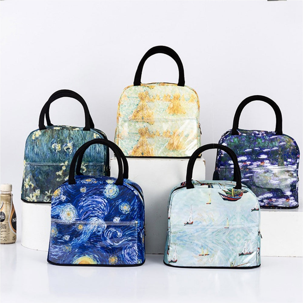 Grand-Oil Painting Insulated Lunch Bag