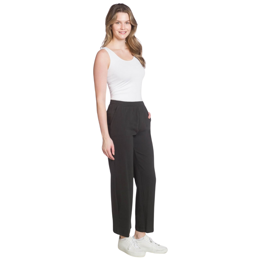 Women's Soft Summer Wide Leg Pants-Black