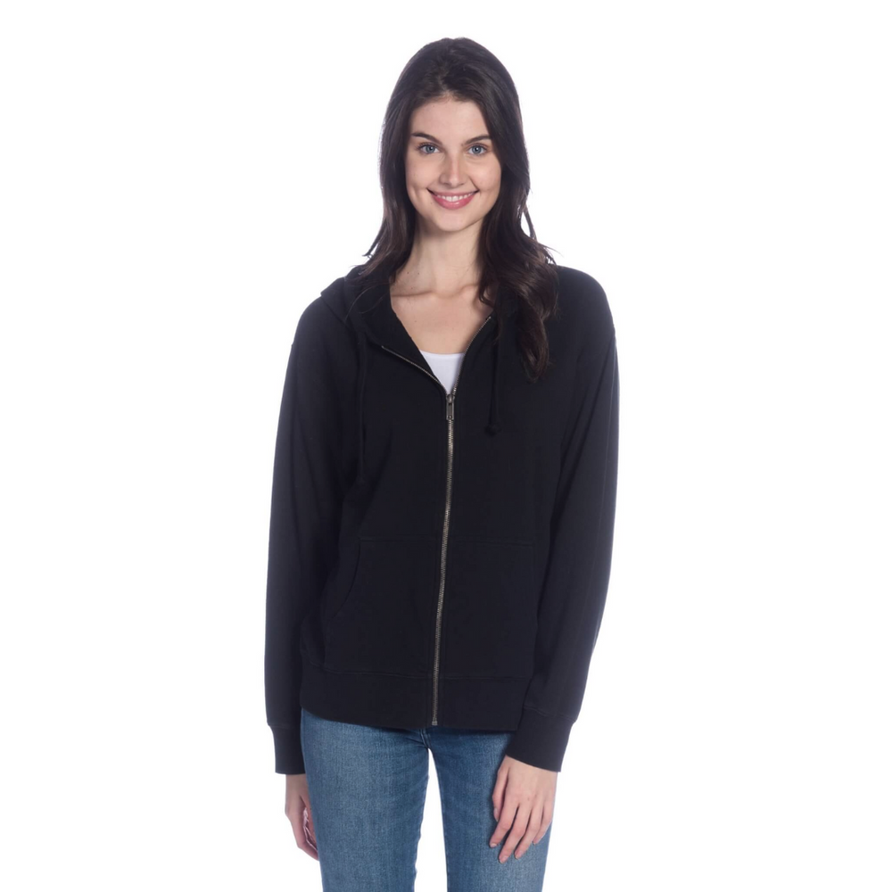 Women's Full Zip Hoody-Black