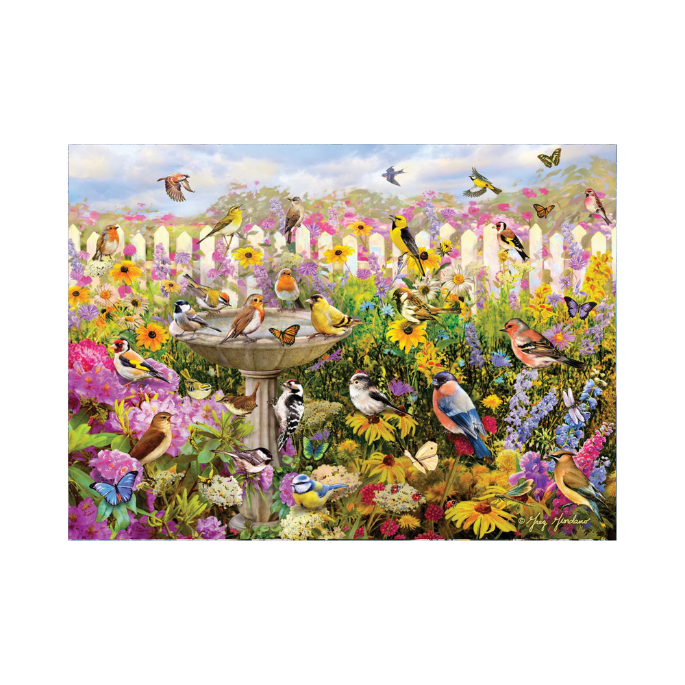 Cobble Hill Puzzles - Backyard Bird Bath