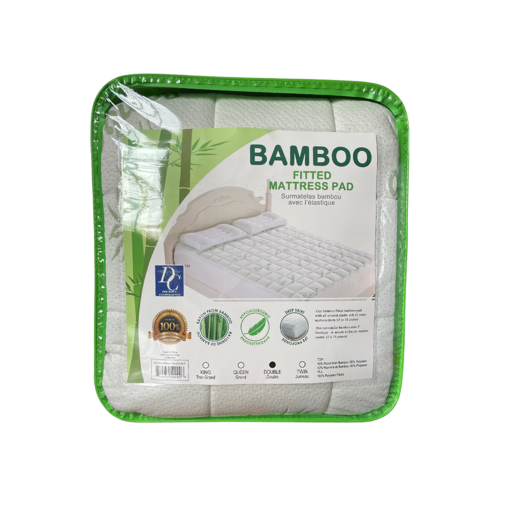 Bamboo Deep Pocket Fitted Mattress Pad