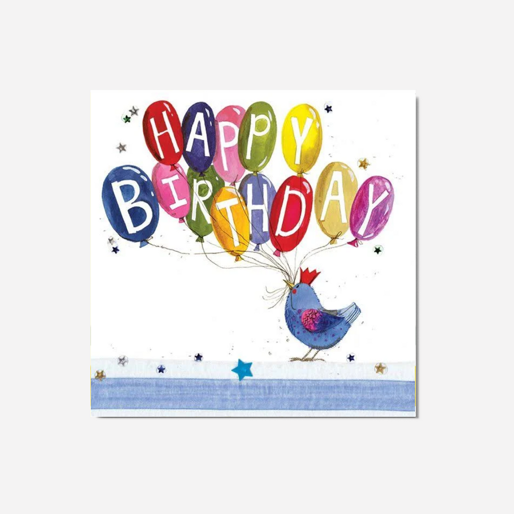 Alex Clark Large Card - Bird & Balloons