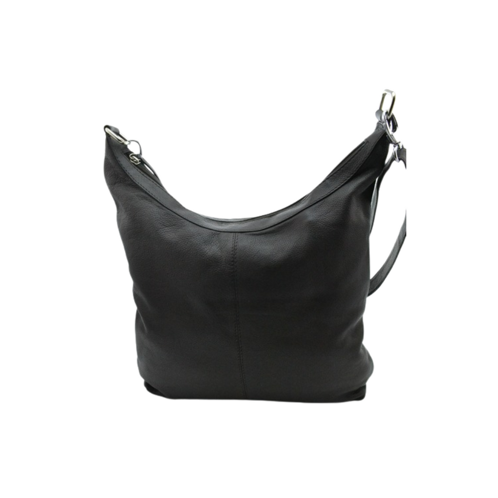 100% Indian Leather Black Handbag (S-1609)