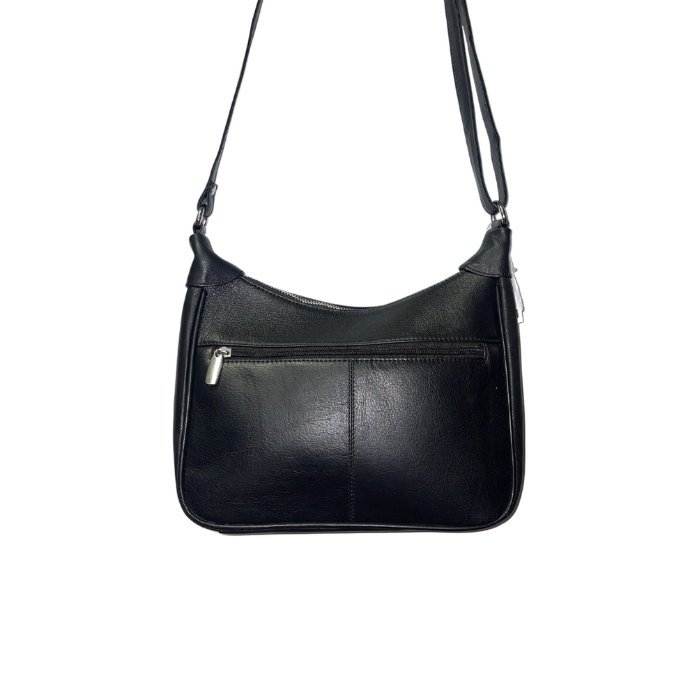 100% Indian Leather Black Traditional Handbag (SN-2)