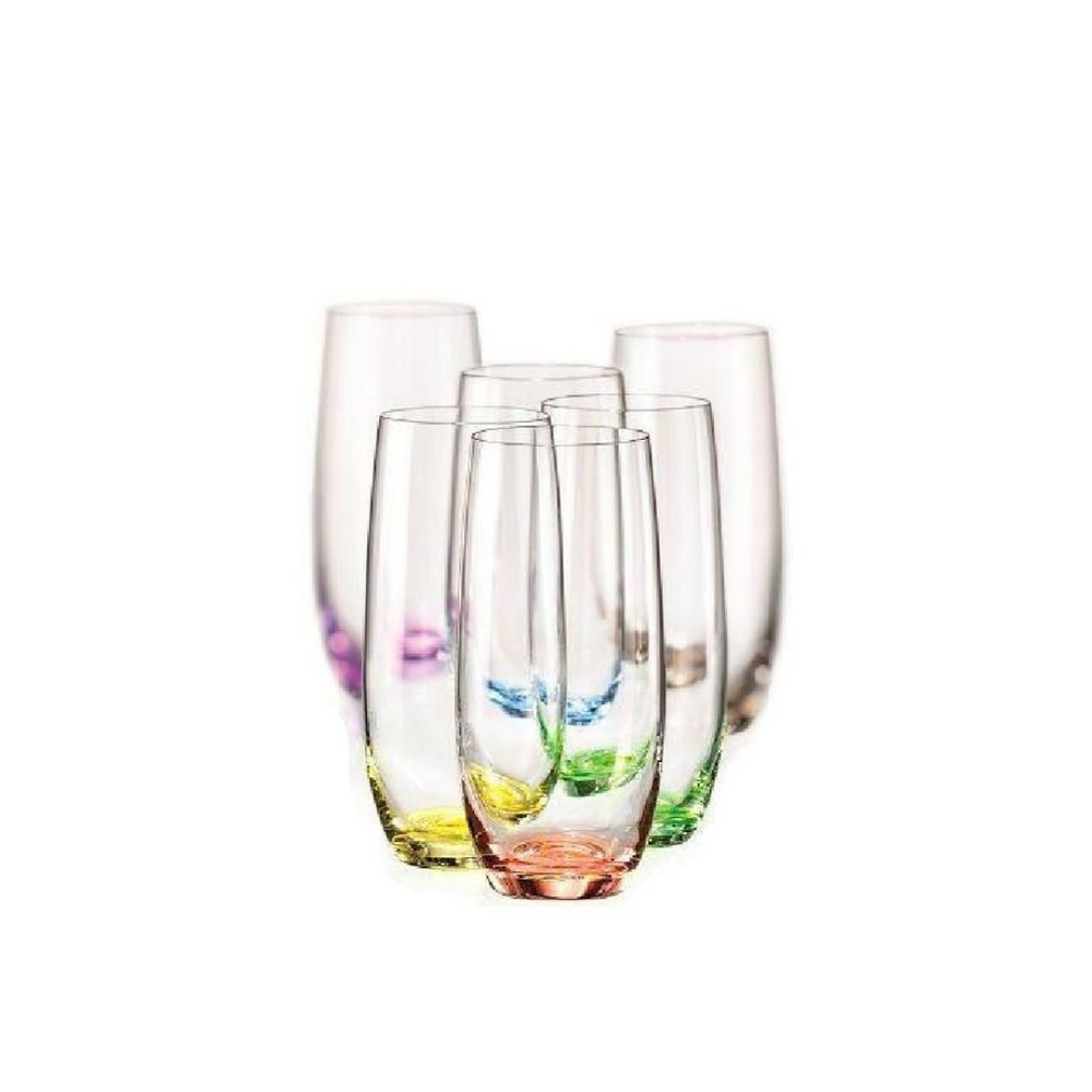 Bohemia Rainbow Hiball Glasses S/6