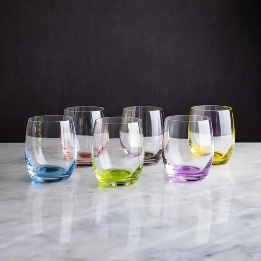 Bohemia Rainbow OF/Stemless Glasses S/6