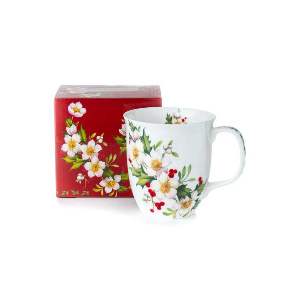 Festive Floral Botanical Flowers Java Mug