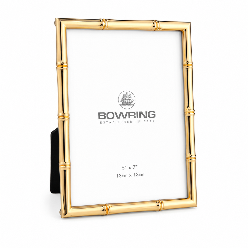 Bowring Bamboo Gold Frame, 5 x 7"