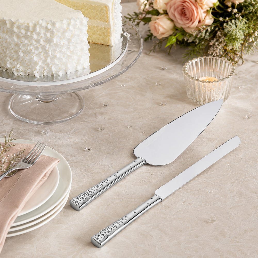Bowring Cherish Crystals Cake Serving Set