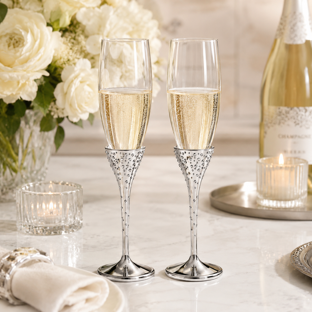 Bowring Cherish Crystals Champagne Flute Set