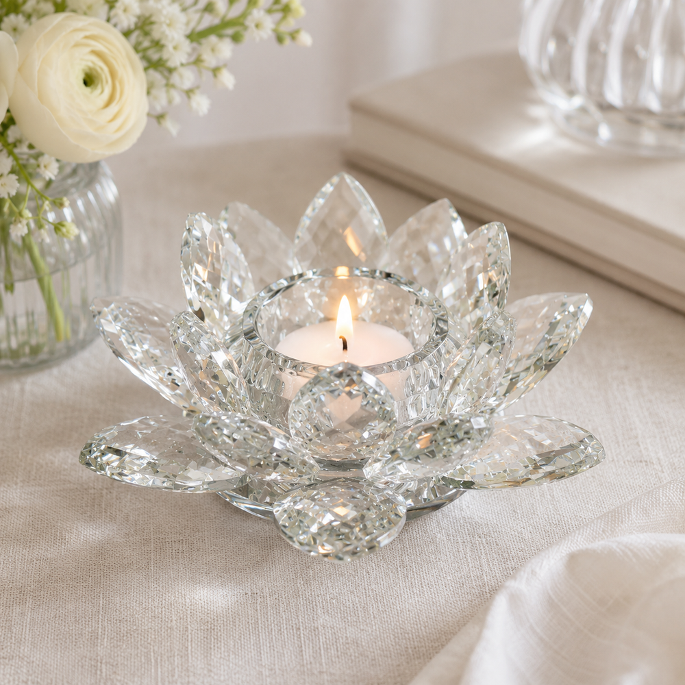 Bowring Lotus Tealight Holder 6"