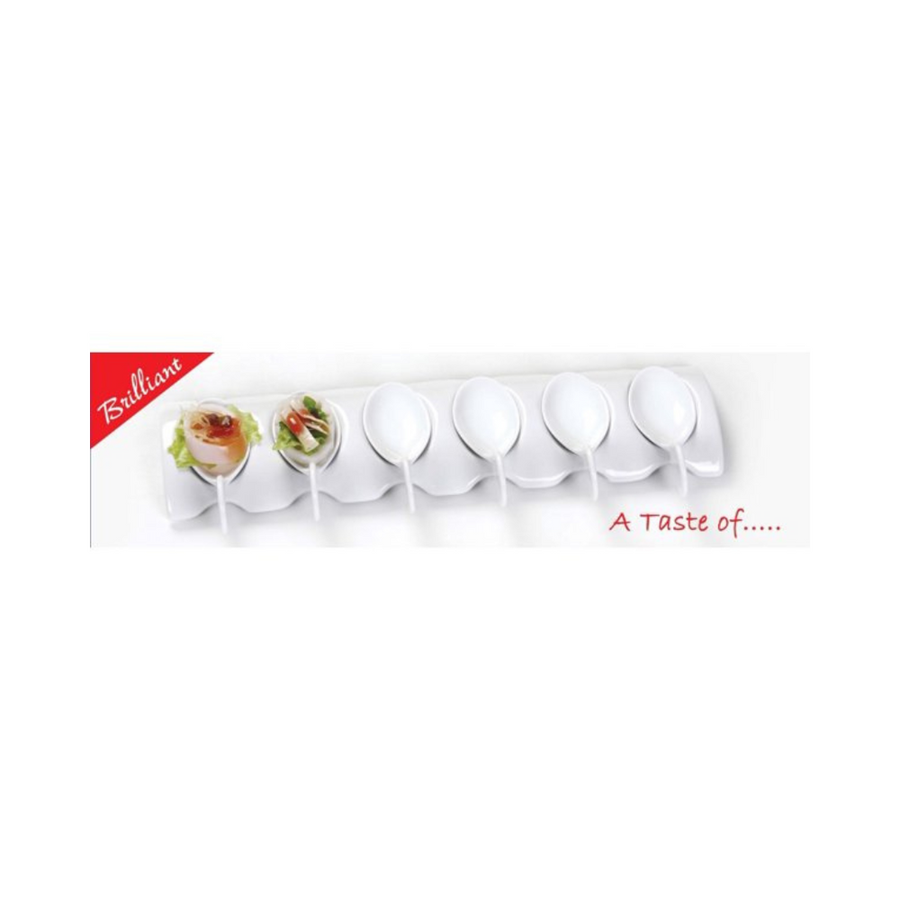 Brilliant Bianco Mise En Bouche 6-Piece Spoons Set