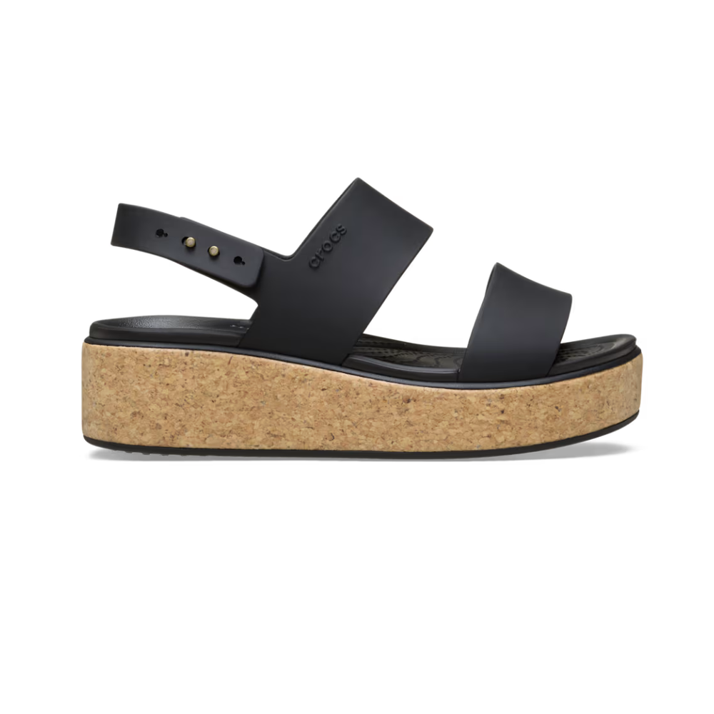 Crocs Brooklyn Cork Low Wedge Black/Black