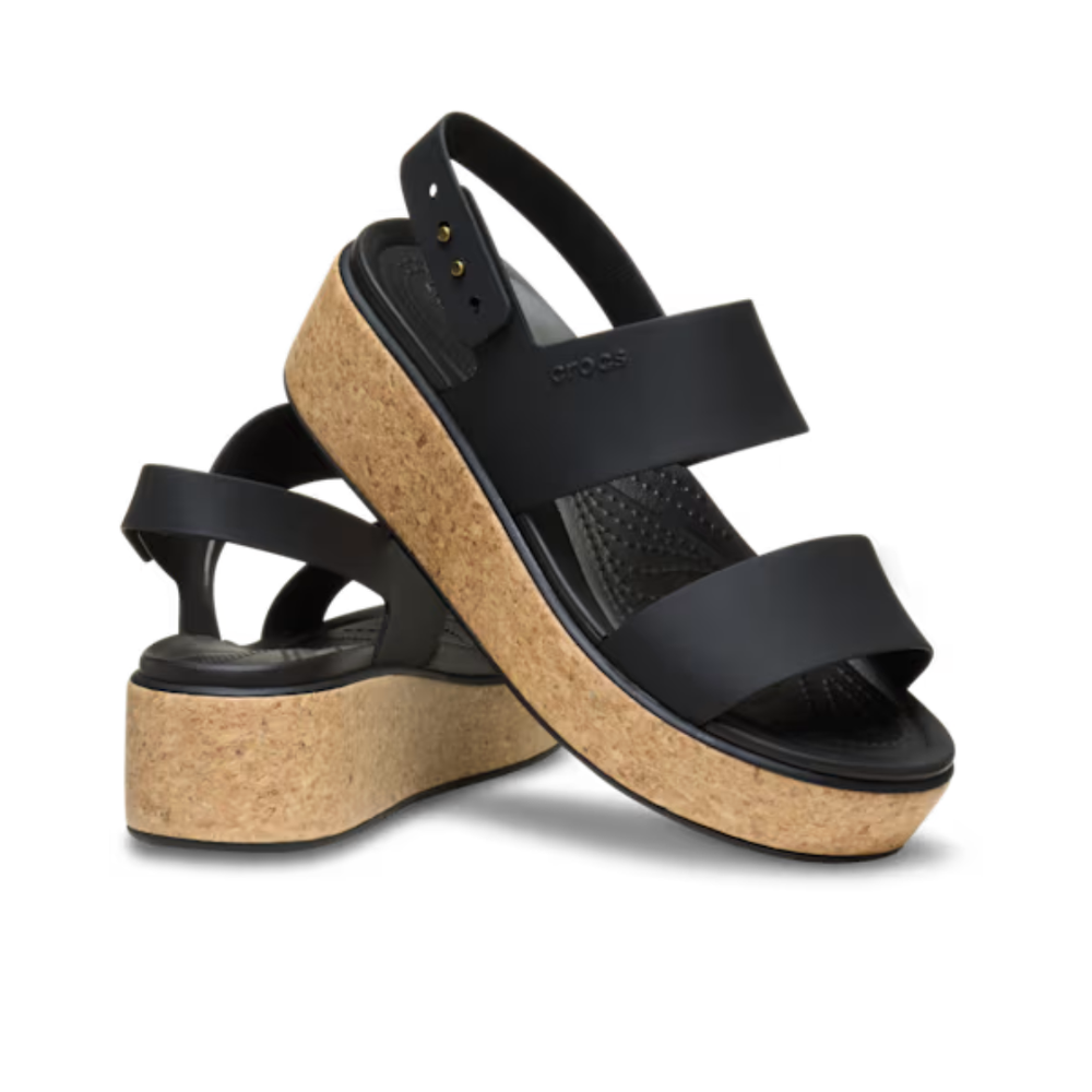 Crocs Brooklyn Cork Low Wedge Black/Black