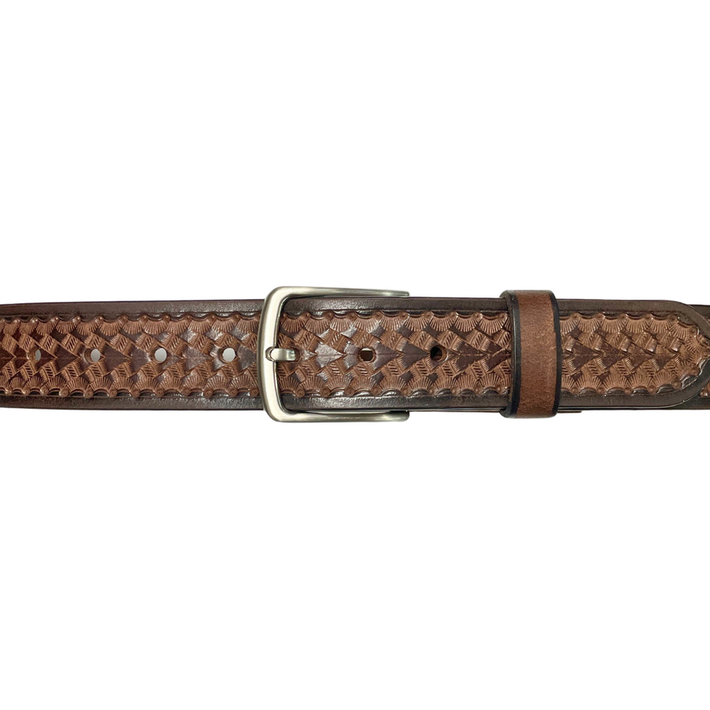 Brown Engraved Design Belt (SR-740)