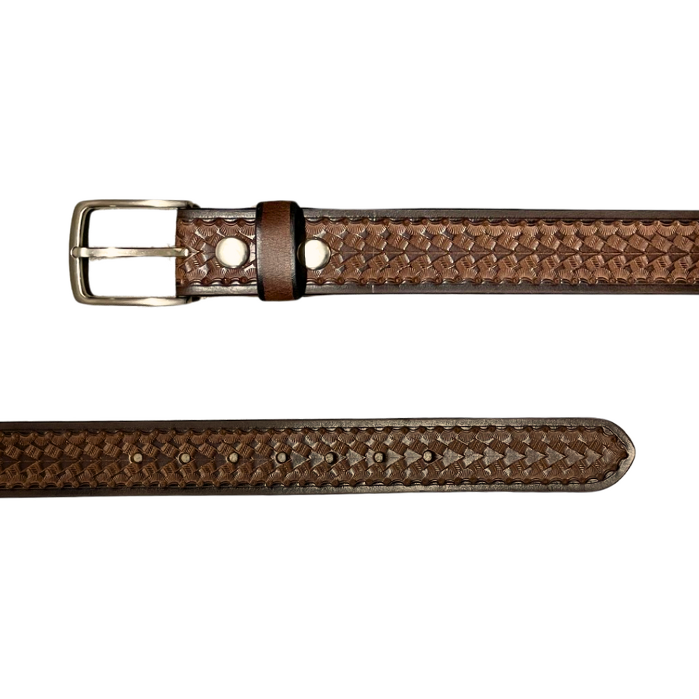 Brown Engraved Design Belt (SR-740)