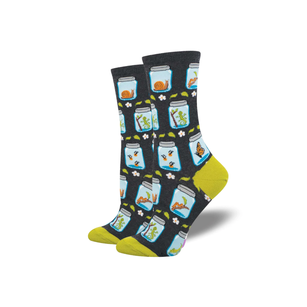 Socksmith Bugs in Jars - Charcoal Heather