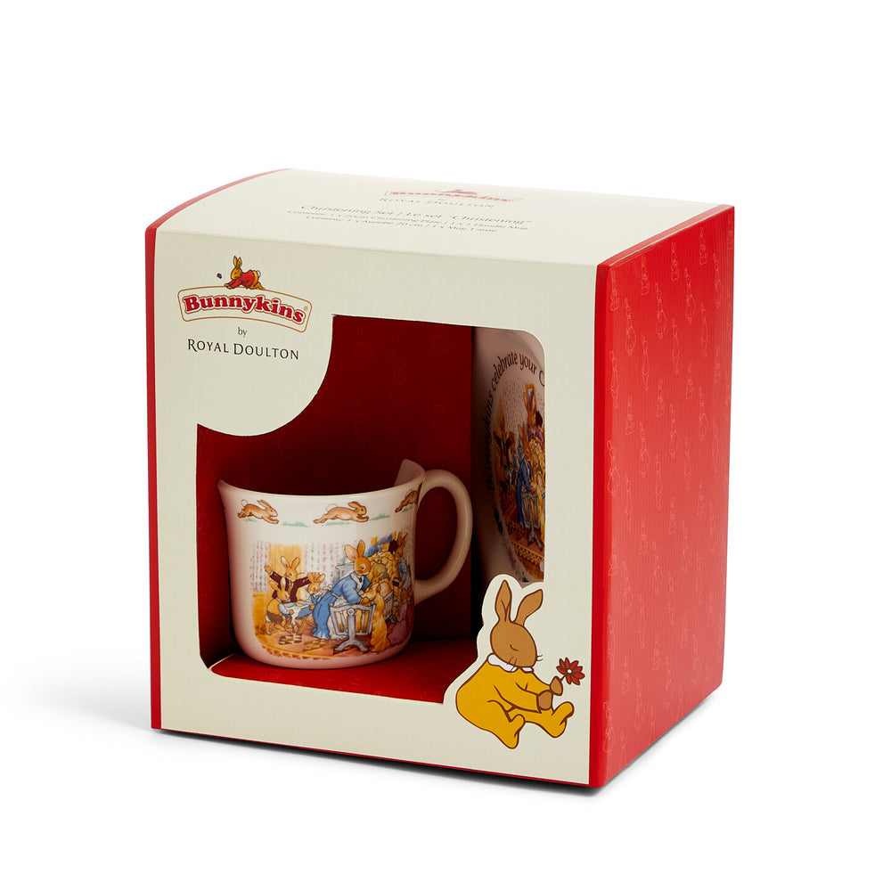 Bunnykins by Royal Doulton plate and mug in a decorative box 