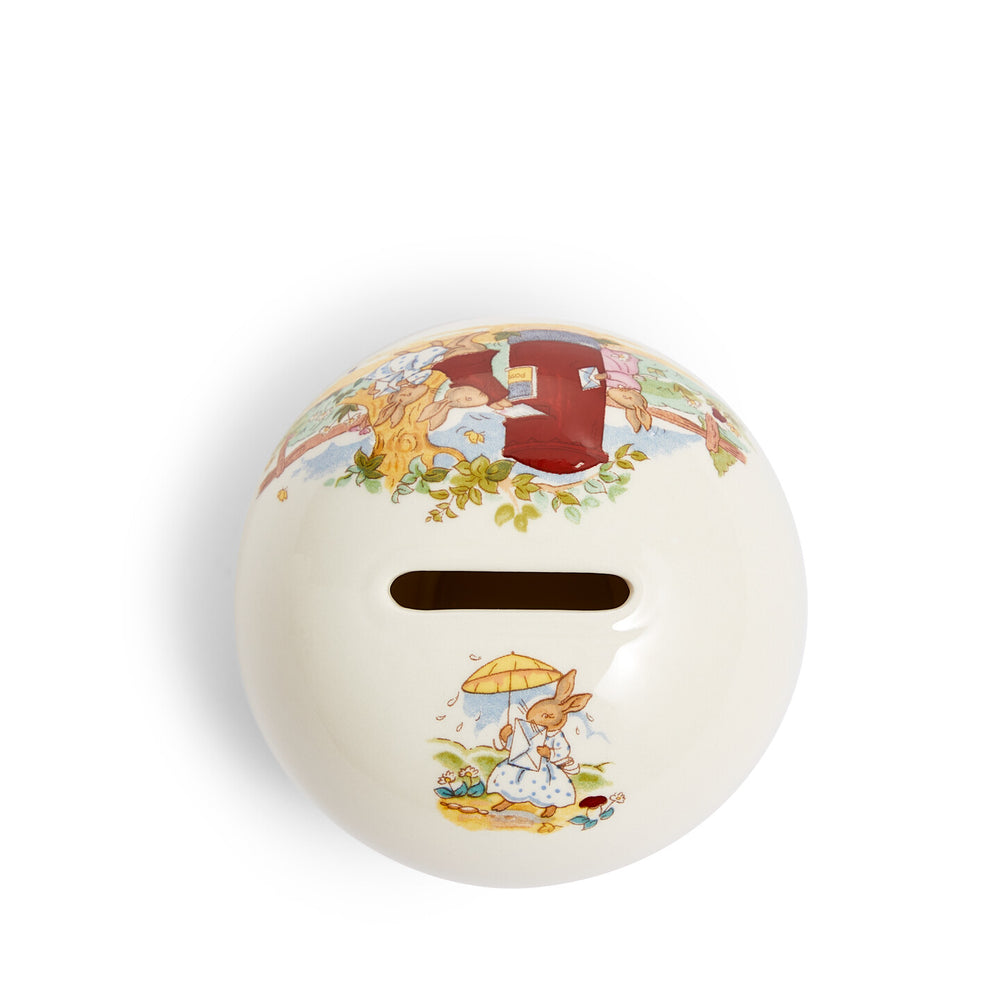 Decorative ceramic money box with cartoon characters 