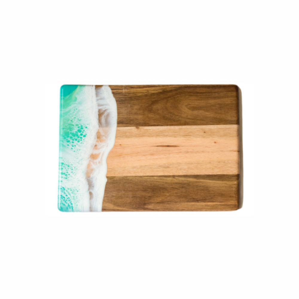 Lynn & Liana Caribbean Blue-Acacia Handmade Board (8" x 11")
