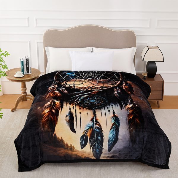 Animal Fleece Blanket 80x95" Dream Catcher