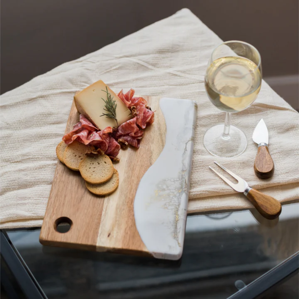 Cheese Board Small Gold Quartz by Lynn & Liana