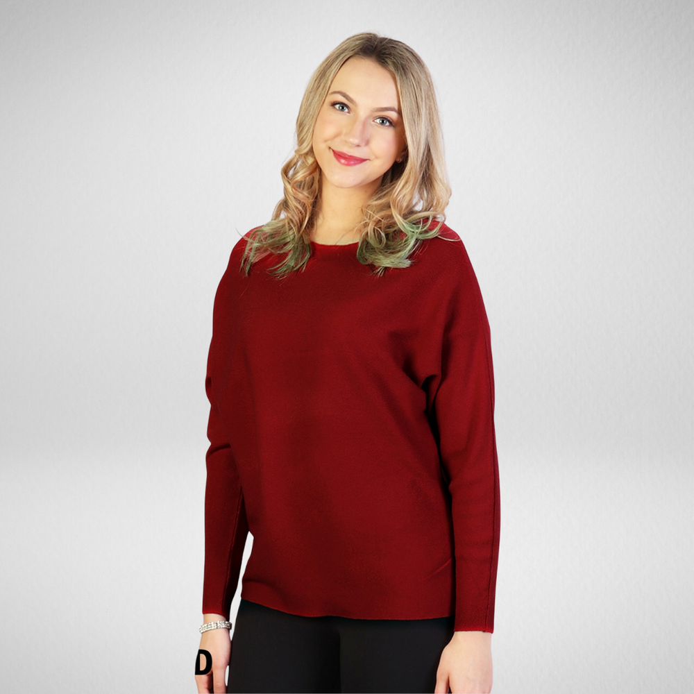 Grand Ultra Soft Burgundy Pullover Sweater