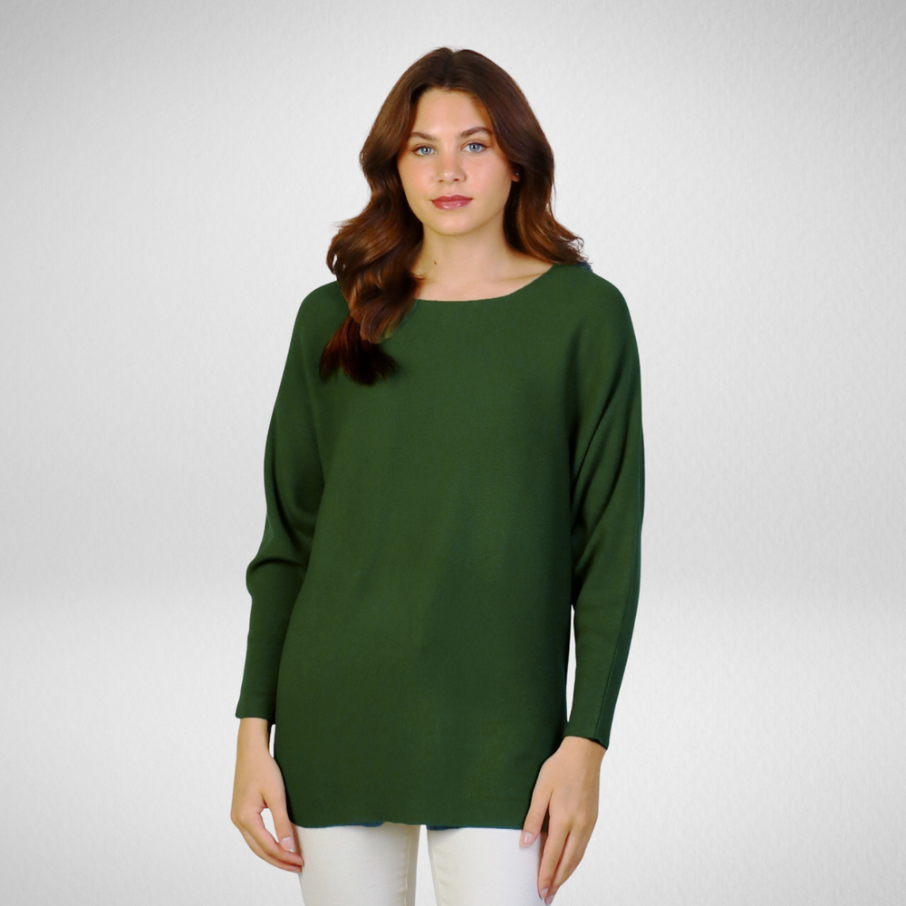 Grand Ultra Soft Dark Green Pullover Sweater