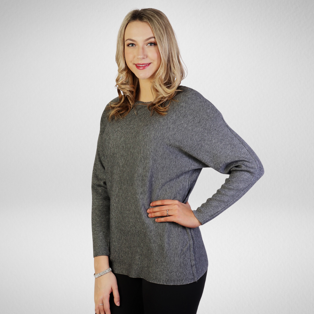 Grand Ultra Soft Dark Grey Pullover Sweater
