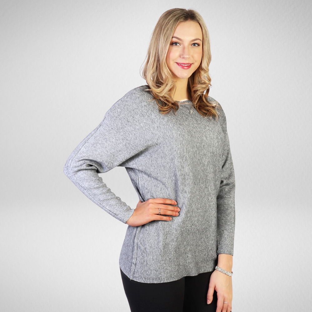 Grand Ultra Soft Grey Pullover Sweater