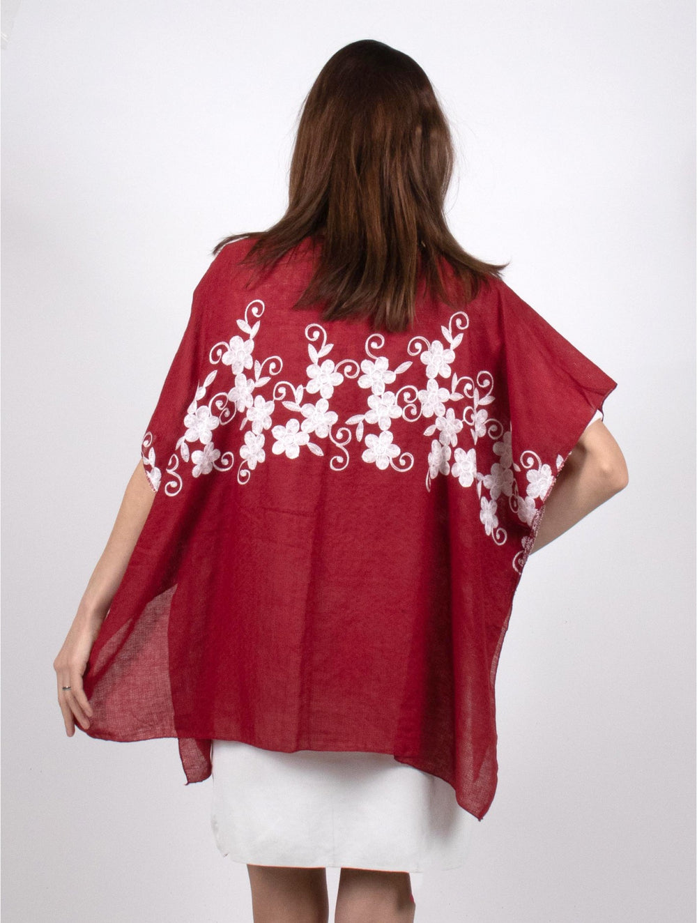 Grand Stitched Floral Desgin Flowy Top